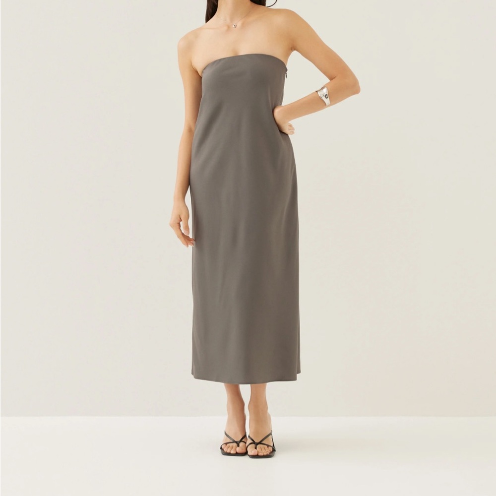 Love Bonito Noree Padded Satin Column Maxi Dress